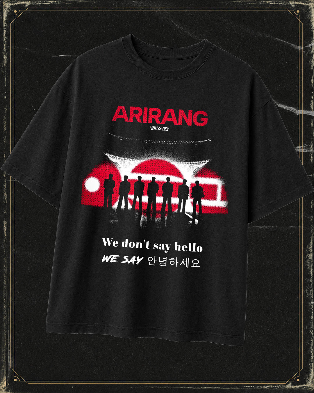 Polera BTS - We don't say hello, we say 안녕하세요 - Oversize