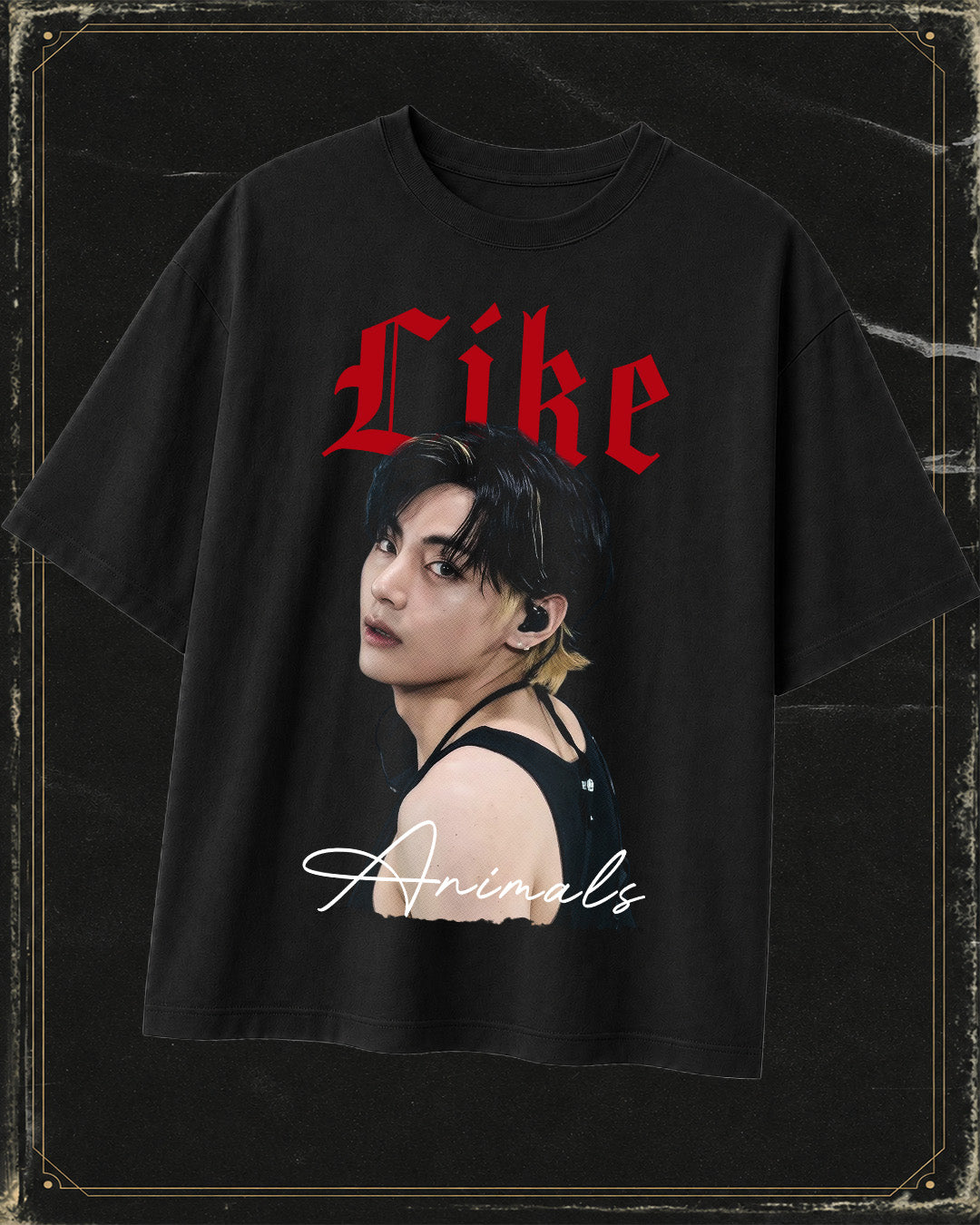 Polera BTS Animals - Oversize