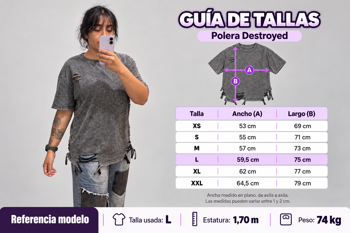 Polera BTS destroyed - Edición limitada