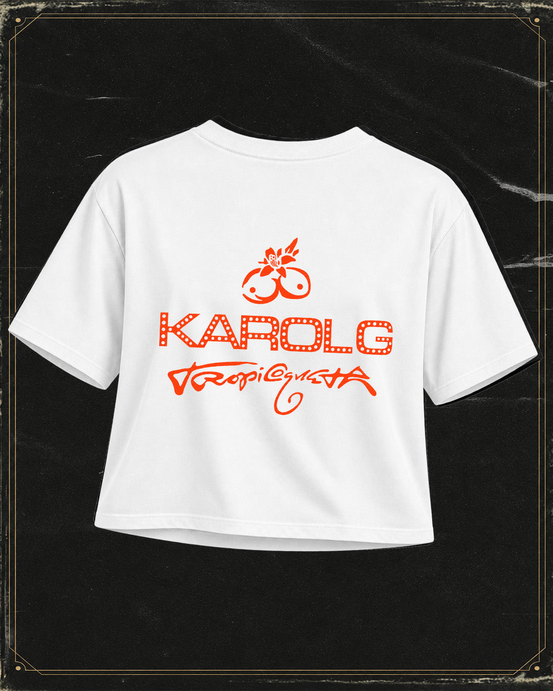 Polera Tipo Crop Karol G - Estampado delantero y trasero
