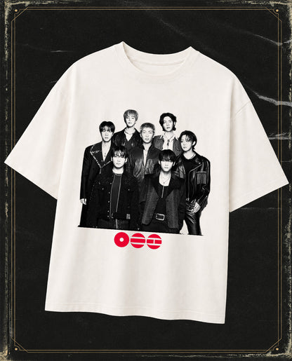 Polera BTS - Logo Vinilo Gliter - Oversize