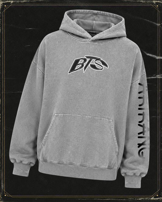 Polerón BTS - BOXY FIT - Mineral Wash Gris