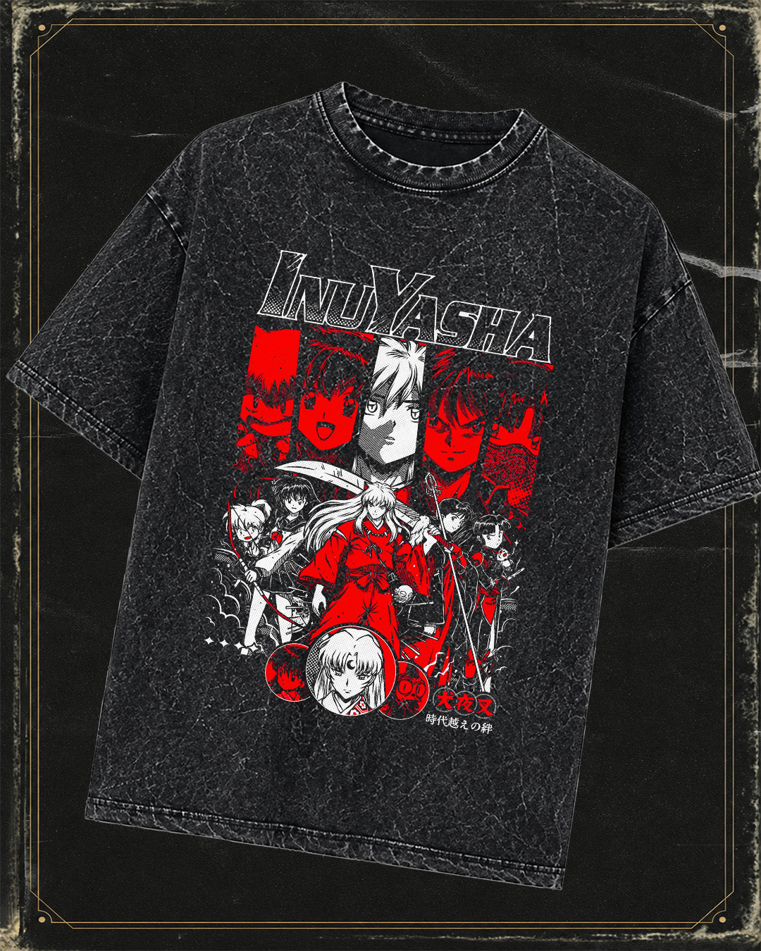 Polera Inuyasha - Efecto mineral wash
