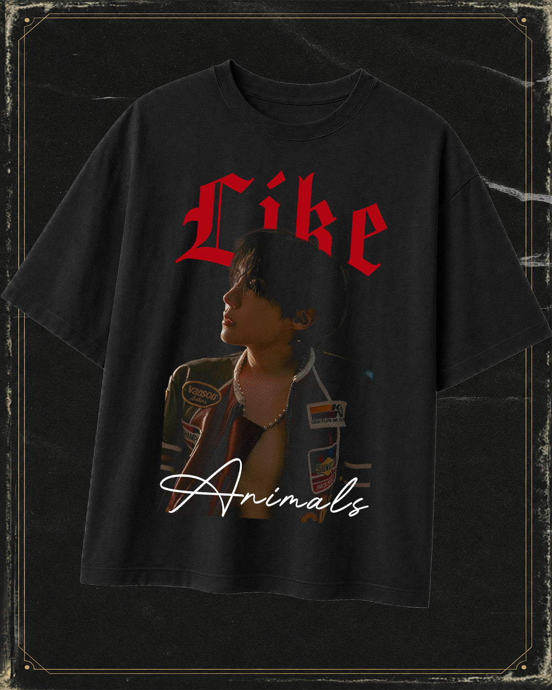 Polera BTS Animals - Oversize