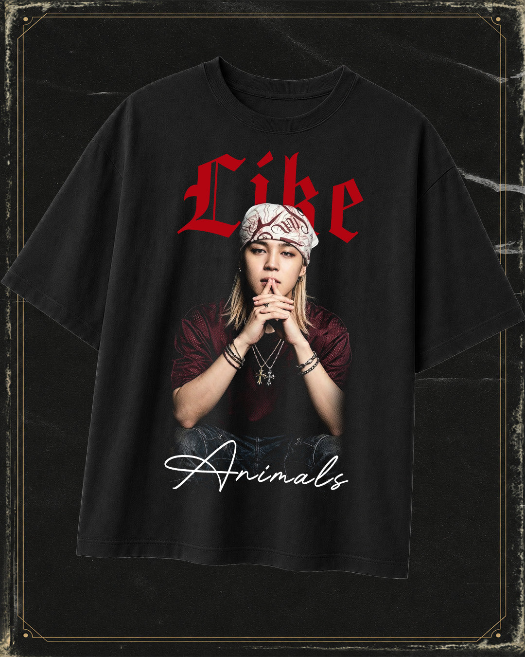 Polera BTS Animals - Oversize