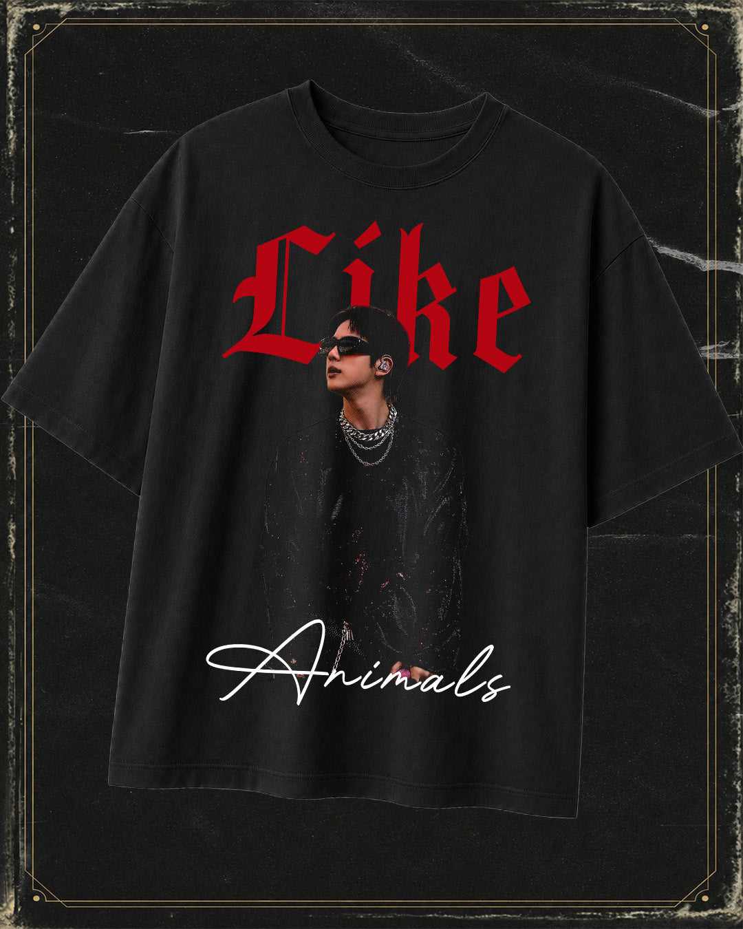 Polera BTS Animals - Oversize
