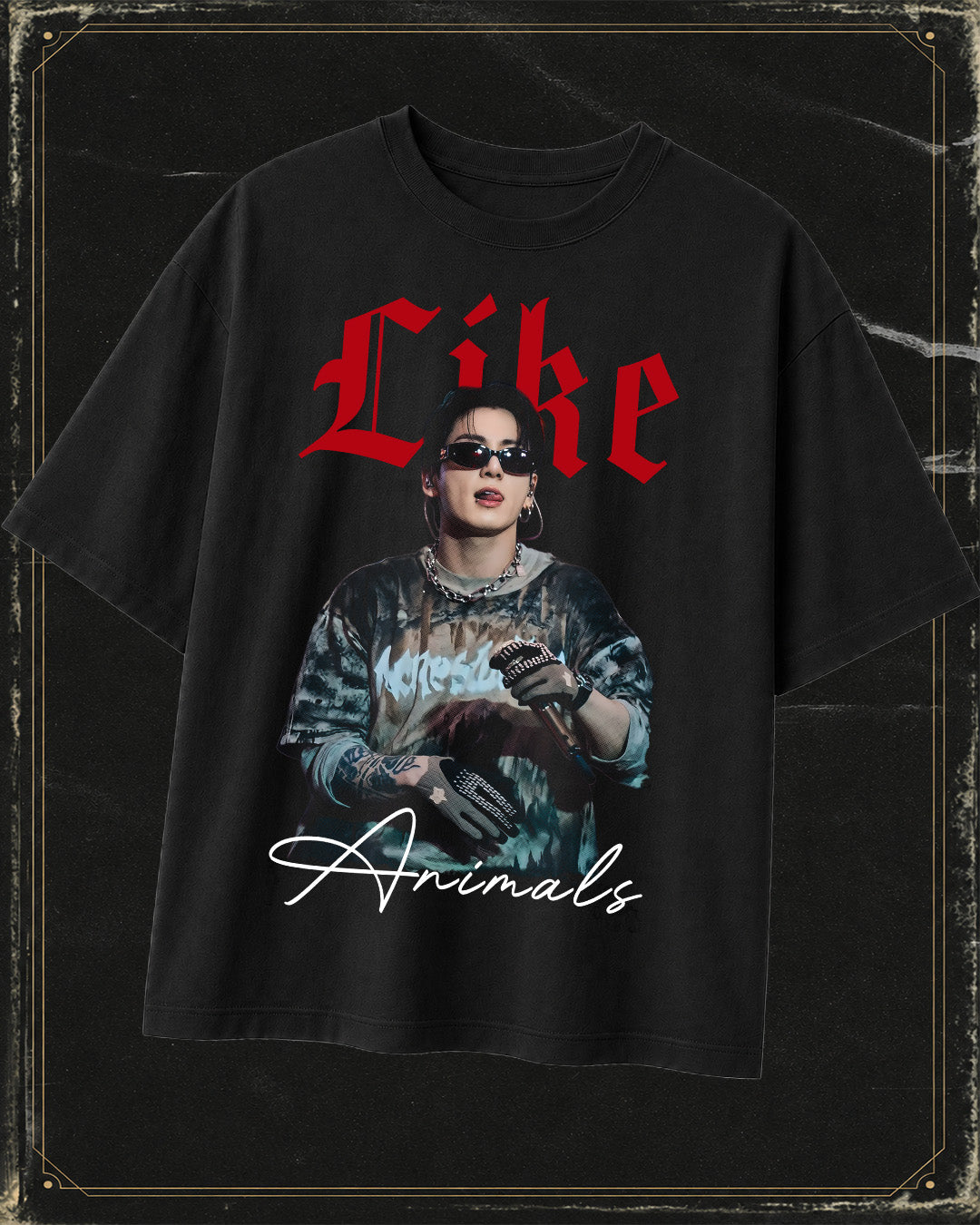 Polera BTS Animals - Oversize