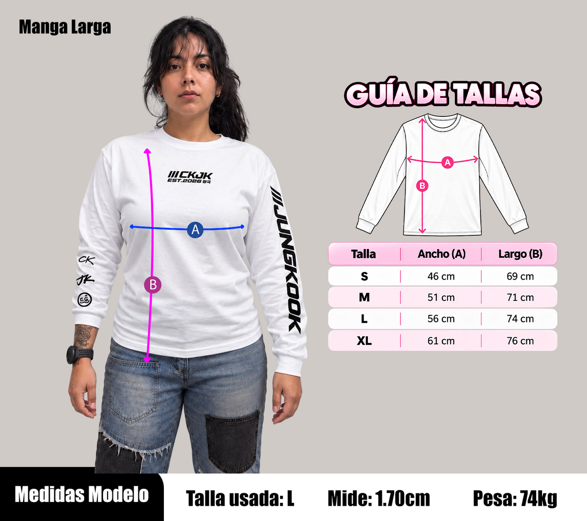 Polera BTS - V - Manga larga