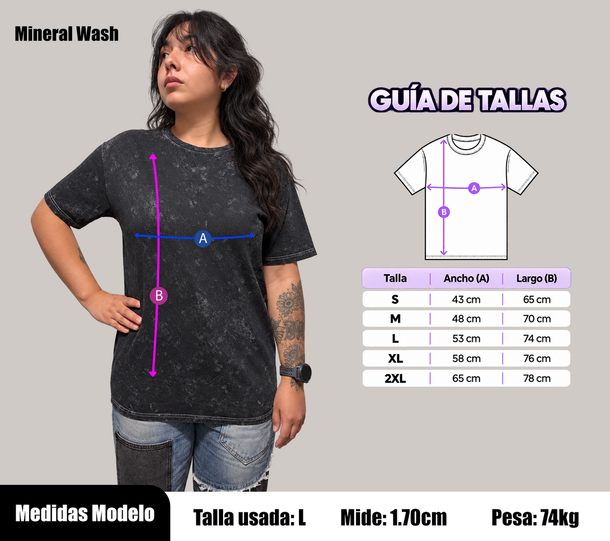Polera BTS - V - Mineral Wash