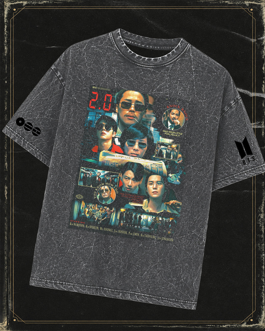 Polera BTS - Mineral Wash Gris