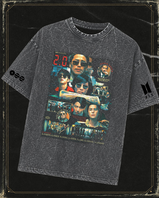 Polera BTS - Mineral Wash Gris