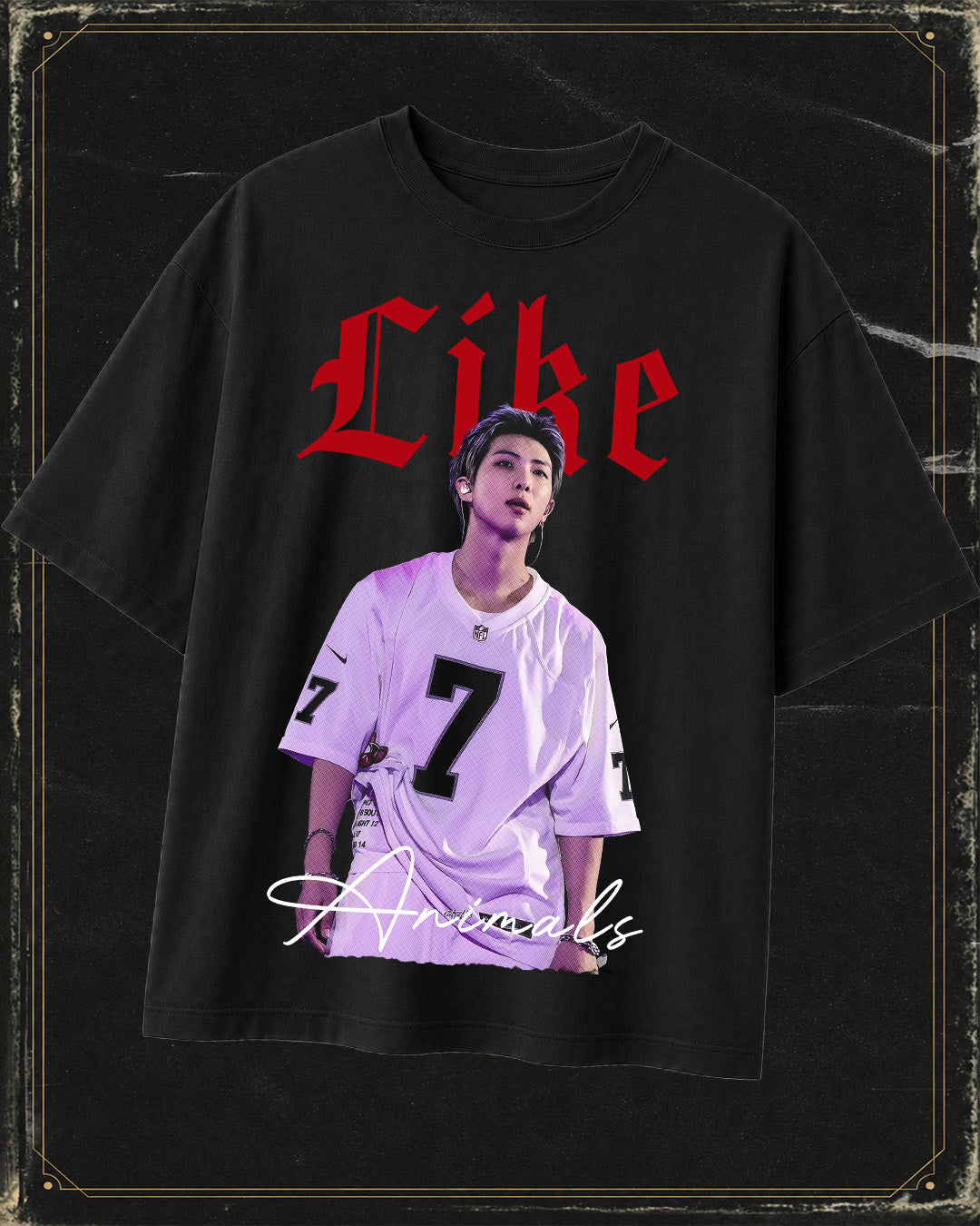 Polera BTS Animals - Oversize